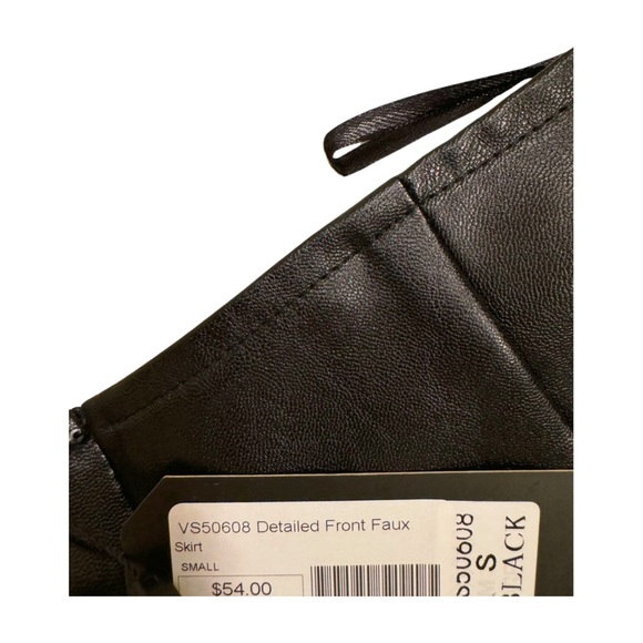 Black Leather Mini Skirt - Picture 4 of 4